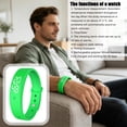thumbnail image 6 of Pink Portable Wearable Timepiece, Digital Watches for Men, Fitness Watch, Vibrating Alarm Wristband, Men’S Noiseless Strong Vibration Wake Up Band with Step Tracking and Night, 6 of 7