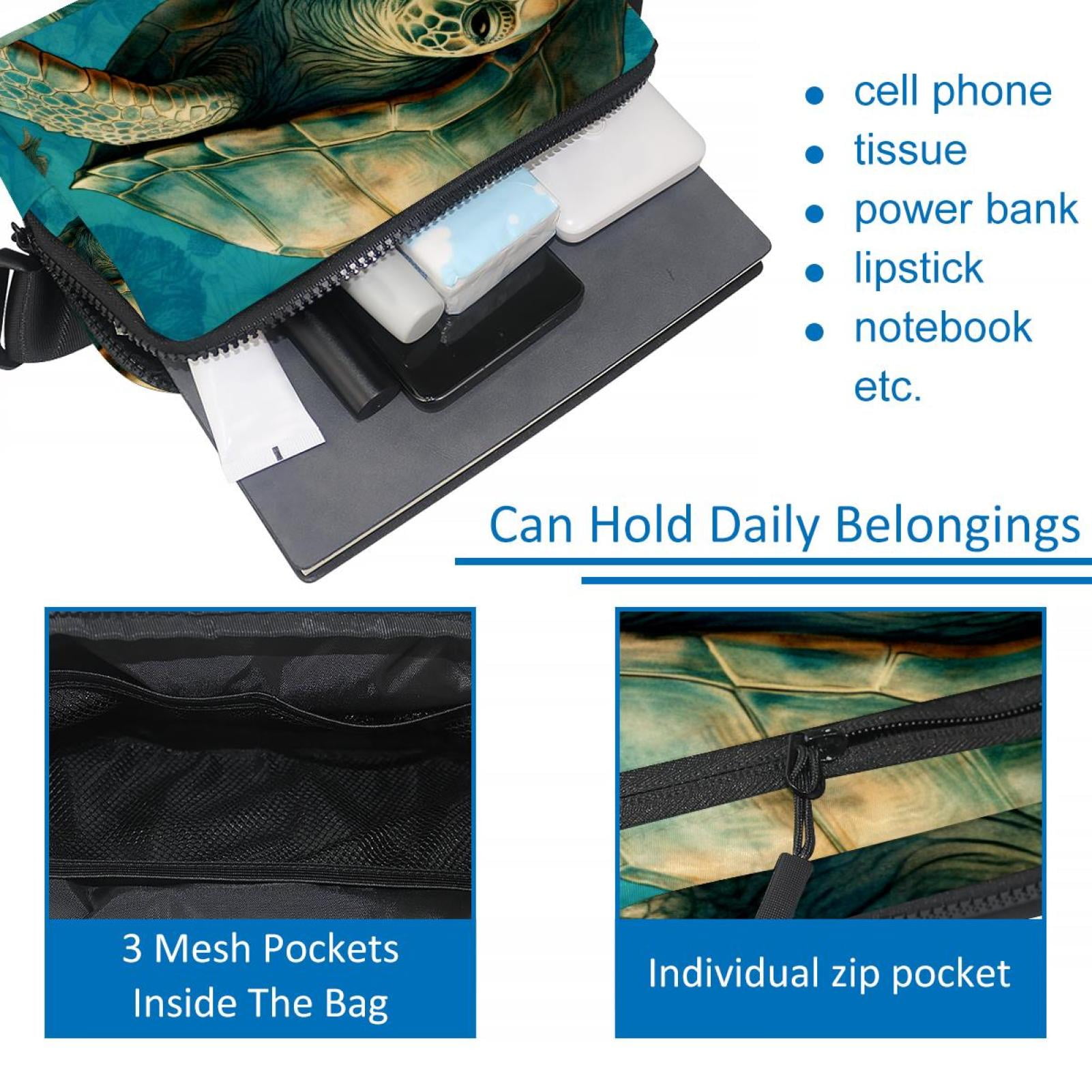 Sea turtle Versatile Waist Bag, Crossbody Bag, Running Belt - Lightweight, Adjustable, with Extension Strap, Unisex