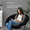 thumbnail image 4 of Urban Shop Oversized Mongolian Faux Fur Saucer Chair, Black, 4 of 4