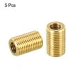 thumbnail image 3 of Uxcell M10 to M6 Sleeve Reducing Nut 15mm Long Threaded Hollow Tube Adapter Brass Coupler Connector 5 Pack, 3 of 5