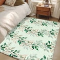 thumbnail image 4 of Spring Branch Area Rugs 3x5 ft Green Leaves Gradient Berry Watercolor Plant Washable Rug Non Slip Indoor Carpet Absorbent Floor Mat for Living Room Bedroom Dining Room, 4 of 9