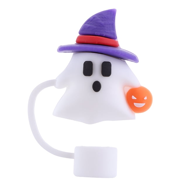 Fundas Paja Lindas Halloween Silicona 10 Mm A Prueba Polvo para Vasos 30/40 OZ
