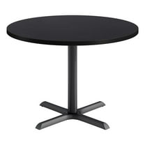 KFI Studios 42in Round Dining Table - Charcoal Top - Black Base
