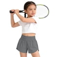 thumbnail image 2 of FAIWAD Girls Athletic Shorts Kids Summer Casual Elastic Waist Workout Tennis Shorts Lightweight Running School Shorts, 2 of 9