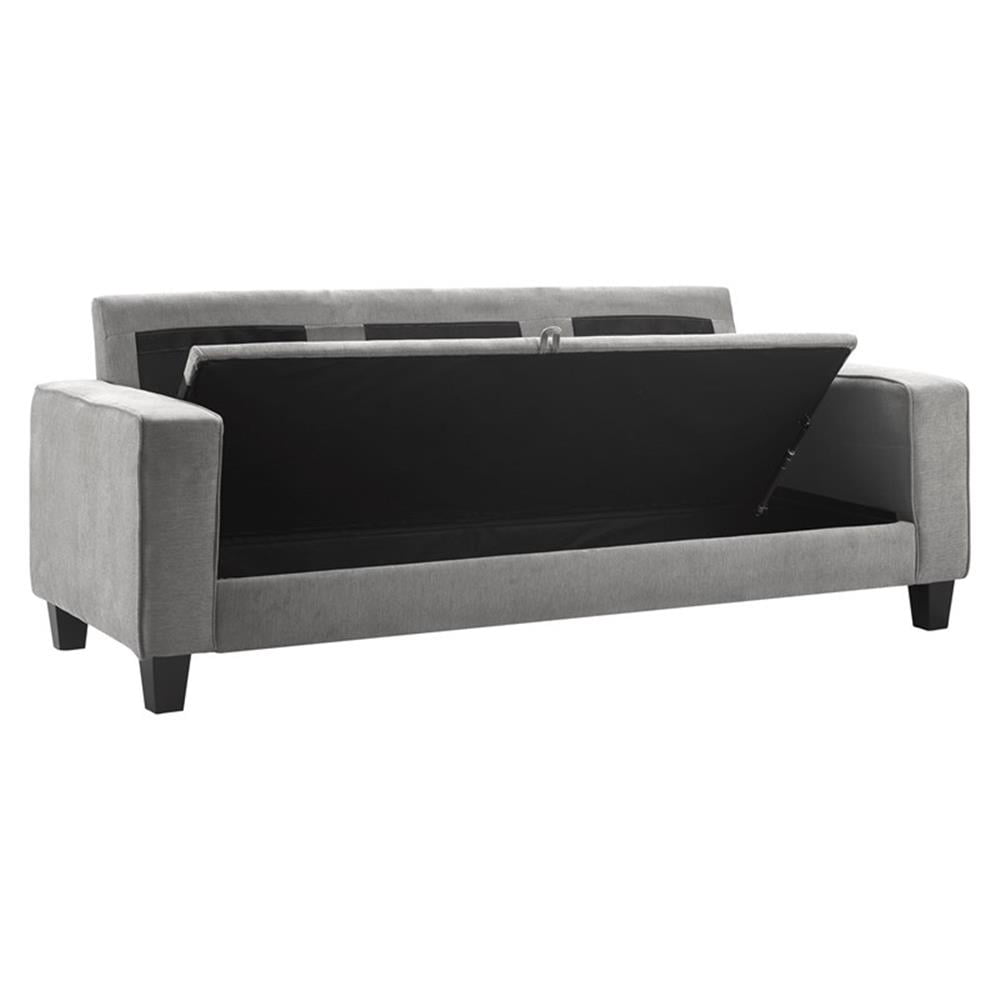 Serta Palisades 77" Track Arm Fabric Sofa with Storage Soft Gray
