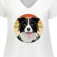 thumbnail image 4 of Inktastic Border Collie Cute Dog Women's Plus Size V-Neck T-Shirt, 4 of 5