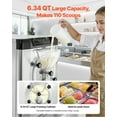 thumbnail image 3 of VEVOR Commercial Hard Ice Cream Machine, 2000W 3.17-5.28 Gal/Hour, Countertop Gelato Hard Serve Ice Cream Maker with 6L 304 Stainless Steel Cylinder, Auto Clean LED Panel for Snack Bar Restaurants, 3 of 9