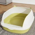 thumbnail image 1 of Caja de arena para gatos de cara alta Cat Bedpan Sandbox Durable Semi Open, Kitten Orinal Pan Cat Orinal Inodoro Bandeja de arena para mascotas S Yinane  Bandeja de arena para gatos, 1 of 8