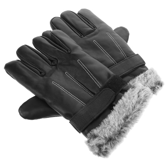 ETEREAUTY Black Winter Gloves with Nonslip Grip for Outdoor Activities and Cold Weather