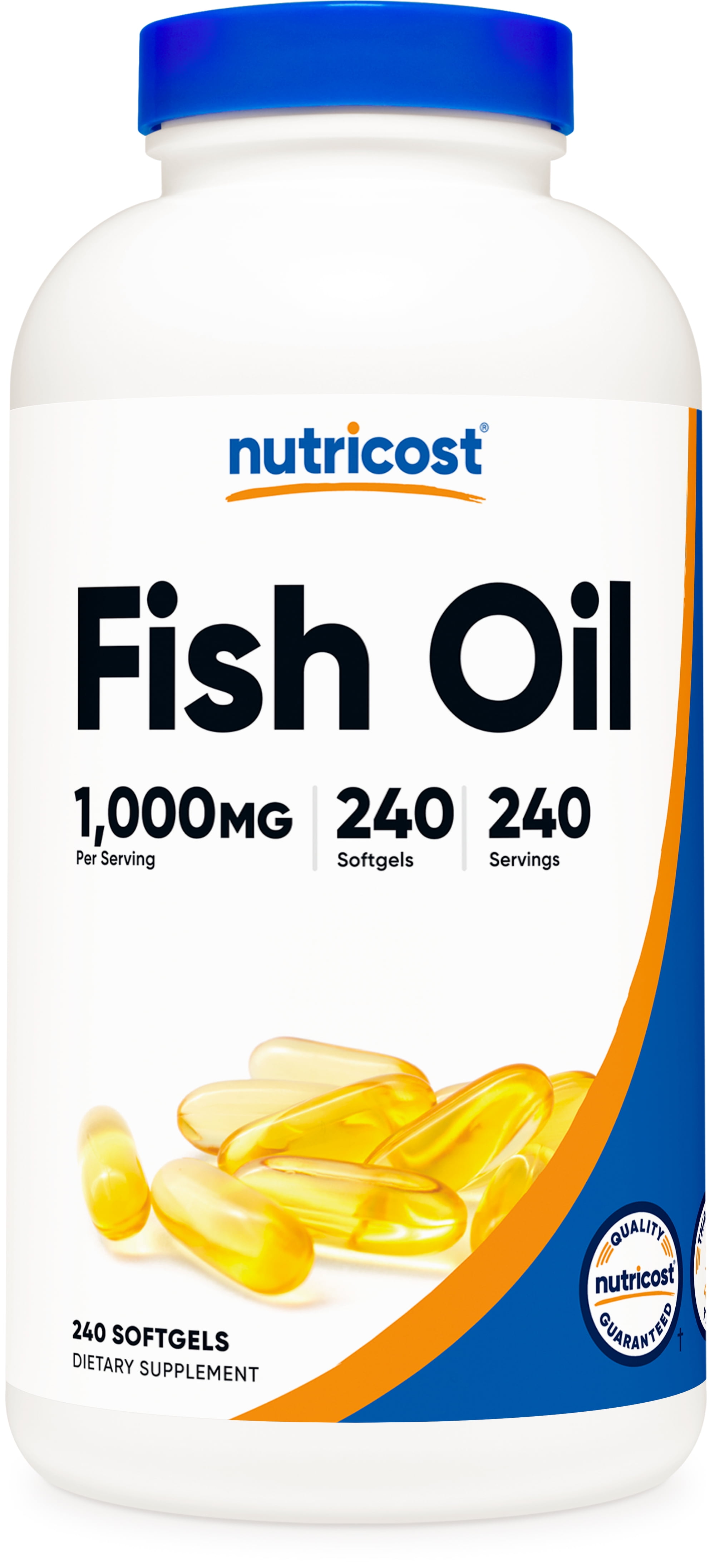 Nutricost Fish Oil Supplement 1000mg, 240 Softgels - 560mg of Omega-3, Non-GMO, Gluten Free Supplement