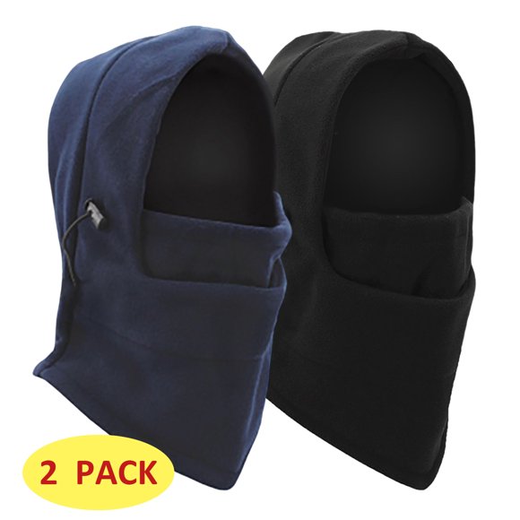 Balaclava Ski Mask for Men Women Cold Weather Outdoor Sports 2 Pack Black Navy Blue
