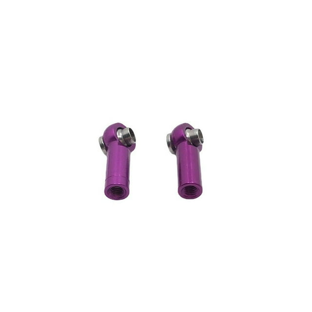 ZheElen 2 Pièces Tige de Liaison Fin Composant Joint Accessoires Universel RC Voiture Positif Reverse Thread Ball Head Holder Remplacer Partie Violet