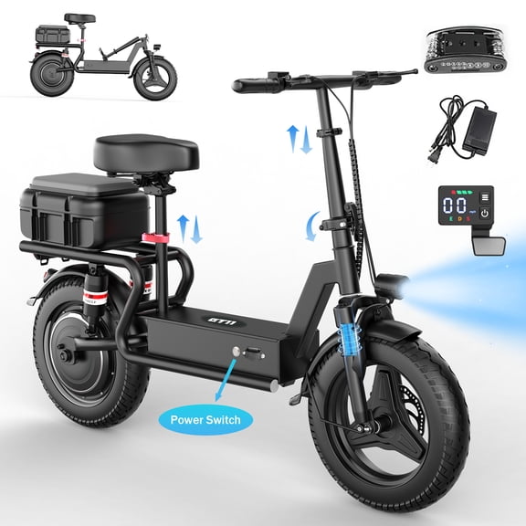 500W Foldable Electric Scooter - All Terrain, Long Distance, High Quality Travel and City Commuting,Suitable for ages 18 to 60, 20-30% Slope Climbing.