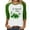 Green-2, variant on Ohufall 3/4 Sleeve Shirts for Women St Patricks Day Shirt Crewneck T-shirts 2026 Trendy Plus Size Raglan Tops, S-5XL
