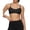 Black -AJ14, variant on Women's Low Scoop Sports Bra Spaghetti Cross Strap Padded Workout Yoga Bra Crop Top White 36