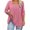 Pink, variant on Vivianyo HD Women's Pleated Square Neck Tunic Top, Roll Tab 3/4 Sleeve Loose Flowy Blouse for Women, Fall Casual Tops for Daily Errands, Sizes L-5XL