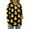 thumbnail image 4 of Yellow Rubber Ducks 3D Print Hoodie Men Women Autumn Thin Pullover Sweatshirt Vintage Streetwear Tops, 4 of 6