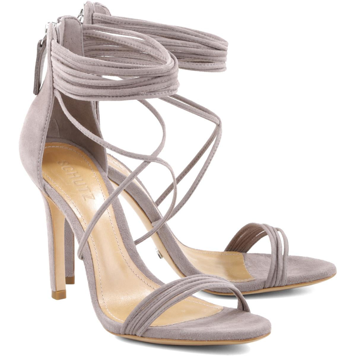 Schutz Shoes - Schutz Women's Amandita Mouse Taupe Strappy High Heel Sandal Pumps - Walmart.com