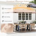thumbnail image 3 of ZYPPP 13 FT Double-sided Patio Umbrella, Outdoor Large Twin Size Umbrella w/Crank Handle & 12 Heavy-Duty Ribs, Oversized Rectangle Market Umbrella for Garden Deck Poolside, 3 of 18