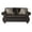 Espresso, variant on Leinster Upholstered Nailhead Loveseat, Faux Leather, Stone Gray