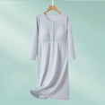 thumbnail image 2 of Bovxnpu Nightgowns for Women, Women's Nightgown Cotton Sleep Shirts Long Sleeve Nightshirt Pullover Nightdress Soft Sleepwear, 2 of 5