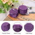 thumbnail image 3 of Unique Bargains Octagon Velvet Ring Box for Wedding Rings Deep Purple, 3 of 7