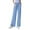 Blue, variant on HAiming Womens Split Wide Leg Sweatpants High Waisted Summer Pants Lightweight Palazzo Pants with Pockets