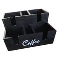 thumbnail image 1 of Organizador de estación de café, soporte para herramientas de barra, organizador de tazas y condimentos para espacios pequeños Negro, 1 of 9