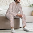 thumbnail image 7 of Sikiie Rose Gold Abstract Spots 1 Mens Pajama Set, Soft Warm Long Sleeve Sleepwear, Cozy Button-Down Pjs for Men-Large, 7 of 7