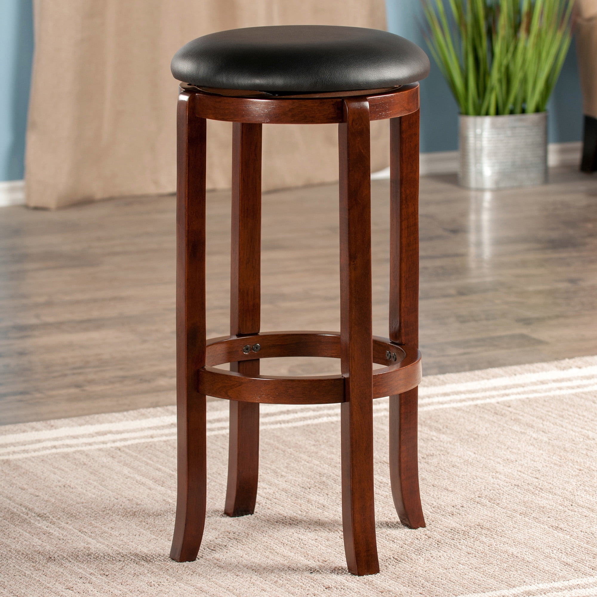Winsome Wood Walcott 30 Swivel Seat Bar Stool Black Walnut Winsome Wood Walcott 30 Swivel Seat Bar Stool Black Walnut Com