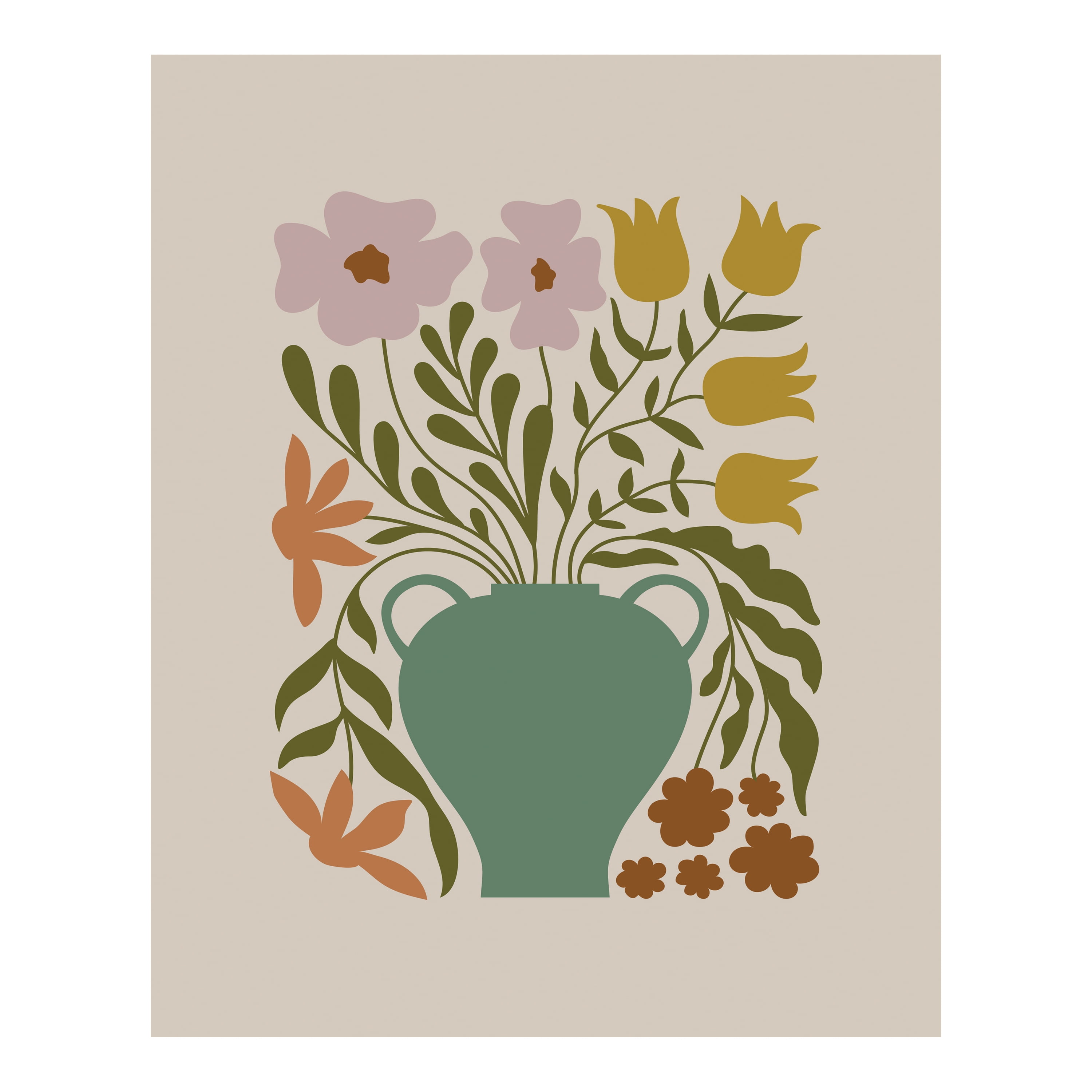 DesignOvation Floral Unframed Art Prints 8” x 10” Set of 3 by The Creative Bunch Studio