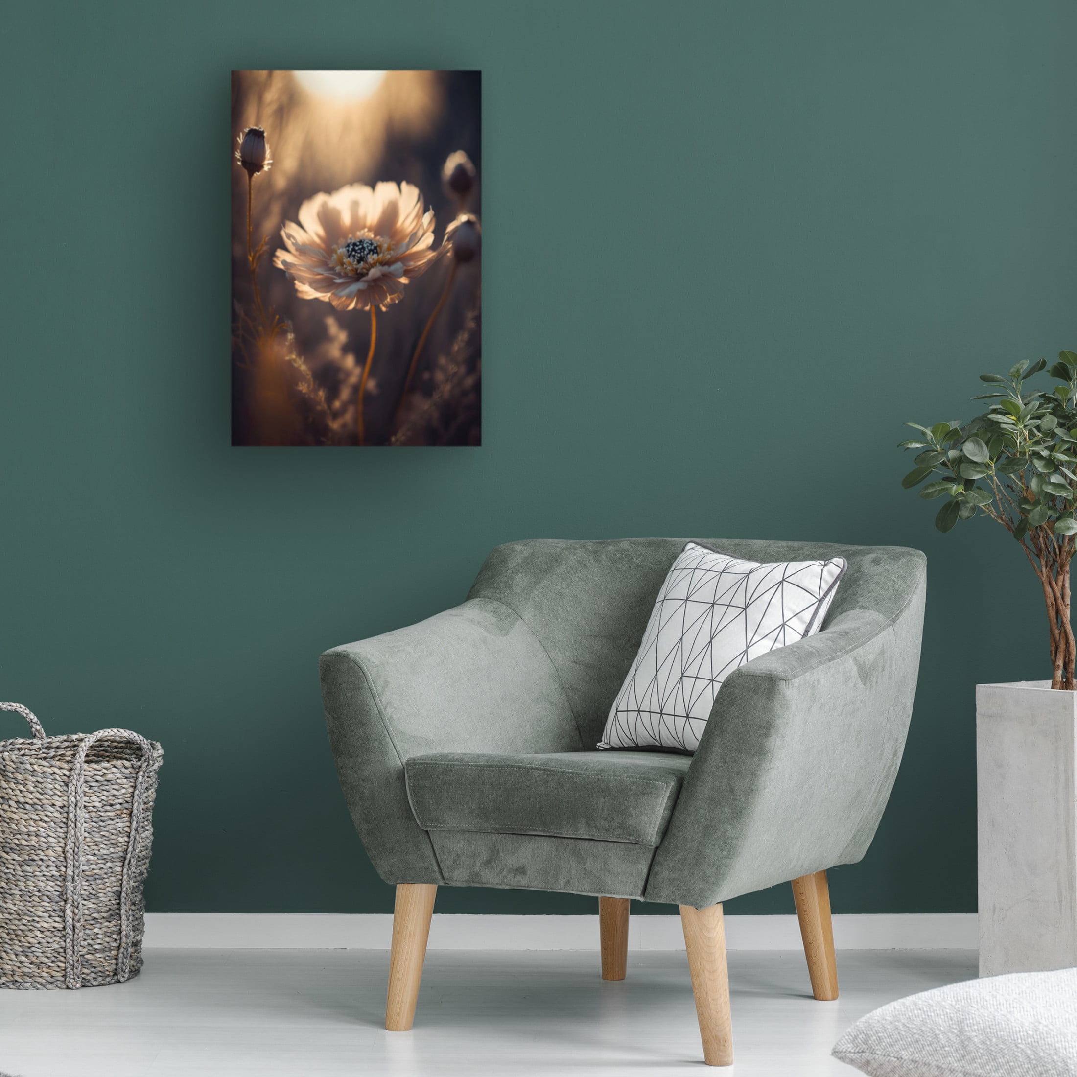 Canvas Wall Art - Treechild 'Flower in Morning Sun' Wall Art for Living Room, Bedroom, or Office D?cor by Trademark Fine Art - 16 x 24 Inches