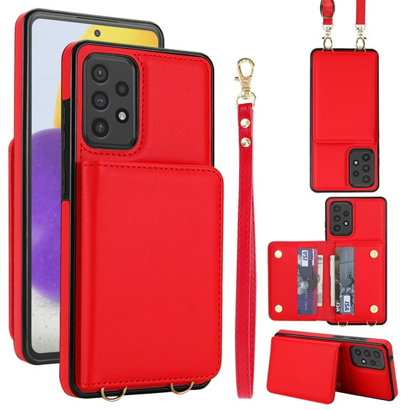 Compatible with Samsung Galaxy Note 20 Ultra Crossbody Strap & Wrist Strap Wallet Case with Card Holder Women,Phone Case RFID Blocking PU Leather Handbag Shockproof Magnetic Flip Stand Cover,