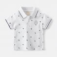 thumbnail image 2 of HCNTES Boys Short Sleeve Dress Shirts Button Down Casual Shirt Summer Formal Uniform Shirt Kids(White,1-2 Years), 2 of 4