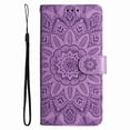thumbnail image 3 of Funda tipo cartera GANGXUN para Motorola Moto G86 , diseño girasol, cuero PU, soporte, cierre magnético, tarjetero, 3 of 5