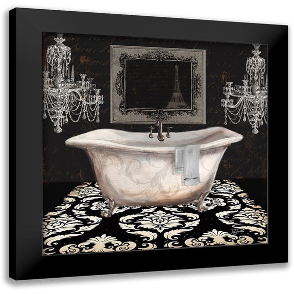 Tre Sorelle Studios 12x12 Black Modern Framed Museum Art Print Titled - Midnight Bath II