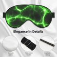 thumbnail image 4 of Cauagu Green Lightning Print Sleep Eye Mask, Blindfold Eye Sleep Shade Cover with Elastic Strap/Headband Eye Cover Eyeshade for Night Sleeping/Travel Nap, 4 of 7