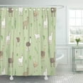 thumbnail image 1 of ZY-suttom Alpaca Lama Vector Pattern Drawing Abstract America American Arizona Shower Curtain 66x72 inch, 1 of 1