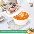 thumbnail image 3 of Yayeee Pot Holders Kitchen Heat Resistant with Pocket 7"x9.8" Cotton Oven Cooking Hot Pads, Pink Sleeping Cat, 3 of 7