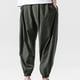 thumbnail image 5 of Pantalones largos de verano para hombre, leggings casuales de algodón y lino para exteriores, pantalones para hombre, 5 of 5