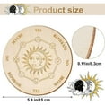 thumbnail image 3 of Xingzhi Round Wooden Carven Pendulum Board with Black Pendant Necklace Home Decor B, 3 of 9