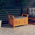 thumbnail image 1 of vidaXL Garden Storage Bench with Cushion 91 cm Solid Wood Acacia, 1 of 5