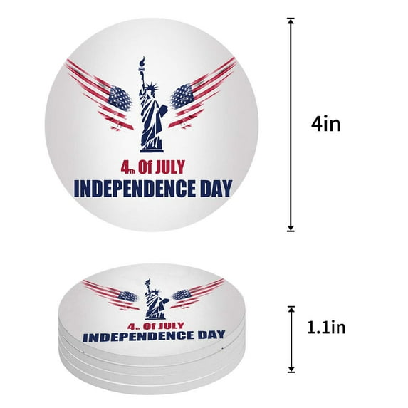 FMSHPON Lemon Set of 4 Round Coaster for Drinks, Absorbent Ceramic Stone Coasters Cup Mat with Cork Base for Home Kitchen Room Coffee Table Bar Decor