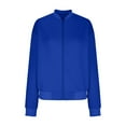 thumbnail image 4 of Atogsazn Fleece Jackets for Women Zip Up Long Sleeve Lightweight Jacket Fall Winter Fashion Clothes 2024 Blue XL on Clearance, 4 of 7