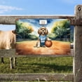 thumbnail image 2 of Happy Father's Day Cocker Spaniel Playing Basketball with Best Dad Jersey Horizontal Metal Aluminum Sign Cockers Dog Lover Gifts Wall Art Home Decor - 13006, 2 of 5