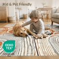 thumbnail image 4 of ODIKA 8'x10' Washable Area Rug Durable, Non-Slip Tree Stump Wood Grain Rustic Nature With Earthy Annual Rings for Living Room, Under Sectional, Family, 4 of 7