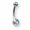 Blue, variant on SGSS Int Thrd Curv BBs w 2 Gem Balls 14G (1.6mm) 3/8 (10mm) Long Int Th