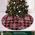 thumbnail image 6 of Coolnut Buffalo Plaid Christmas Tree Skirt Home Decoration Large Round Christmas Tree Skirt for Holiday Party Home Christmas Day Ornaments,35.4", 6 of 6