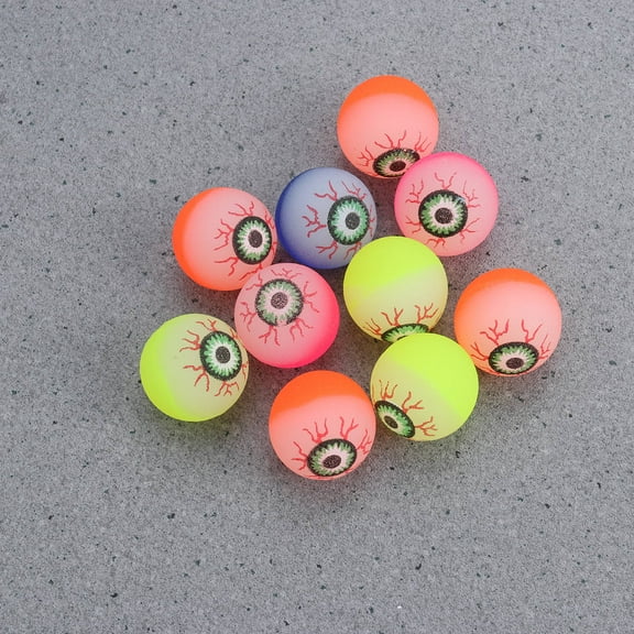 BESTOYARD 20Pcs Party Bouncy Eyeballs Scary Design Assorted Colors Durable