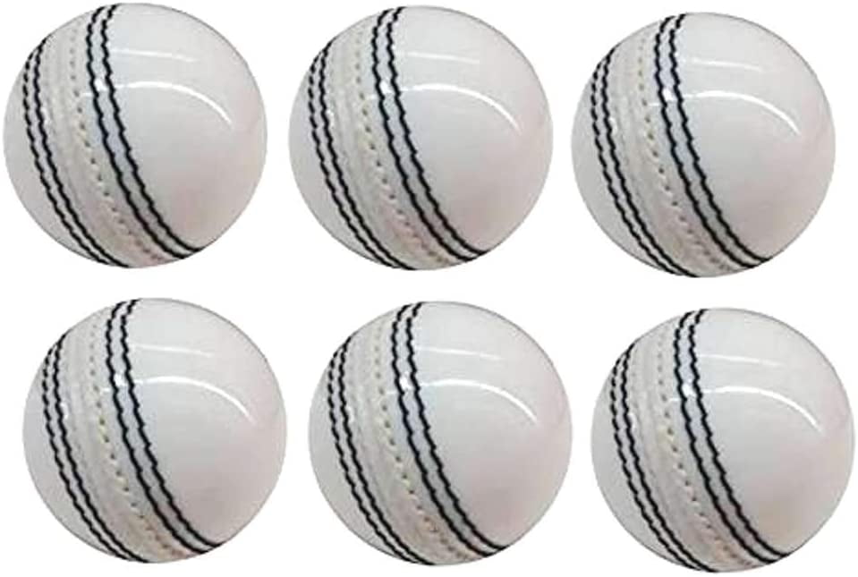 Set of 6 Hand Stitched Club ODI T20 Cricket Details about   Cricket White Leather Balls 